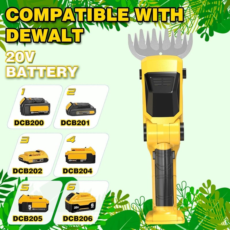 DEVTBLUN Cordless Hedge Trimmer for Dewalt 20V Battery(No Battery),2200RPM Cordless Mini Grass Shears,2 in 1 Handheld Electric Hedge Trimmer/Grass Cutter, Shrub Trimmer Bush Trimmer for Gardening,Lawn,Yard - Image 2